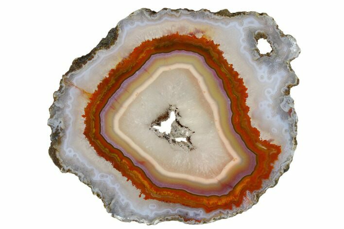 Polished Banded Agate Slab - Agouim, Morocco #184904